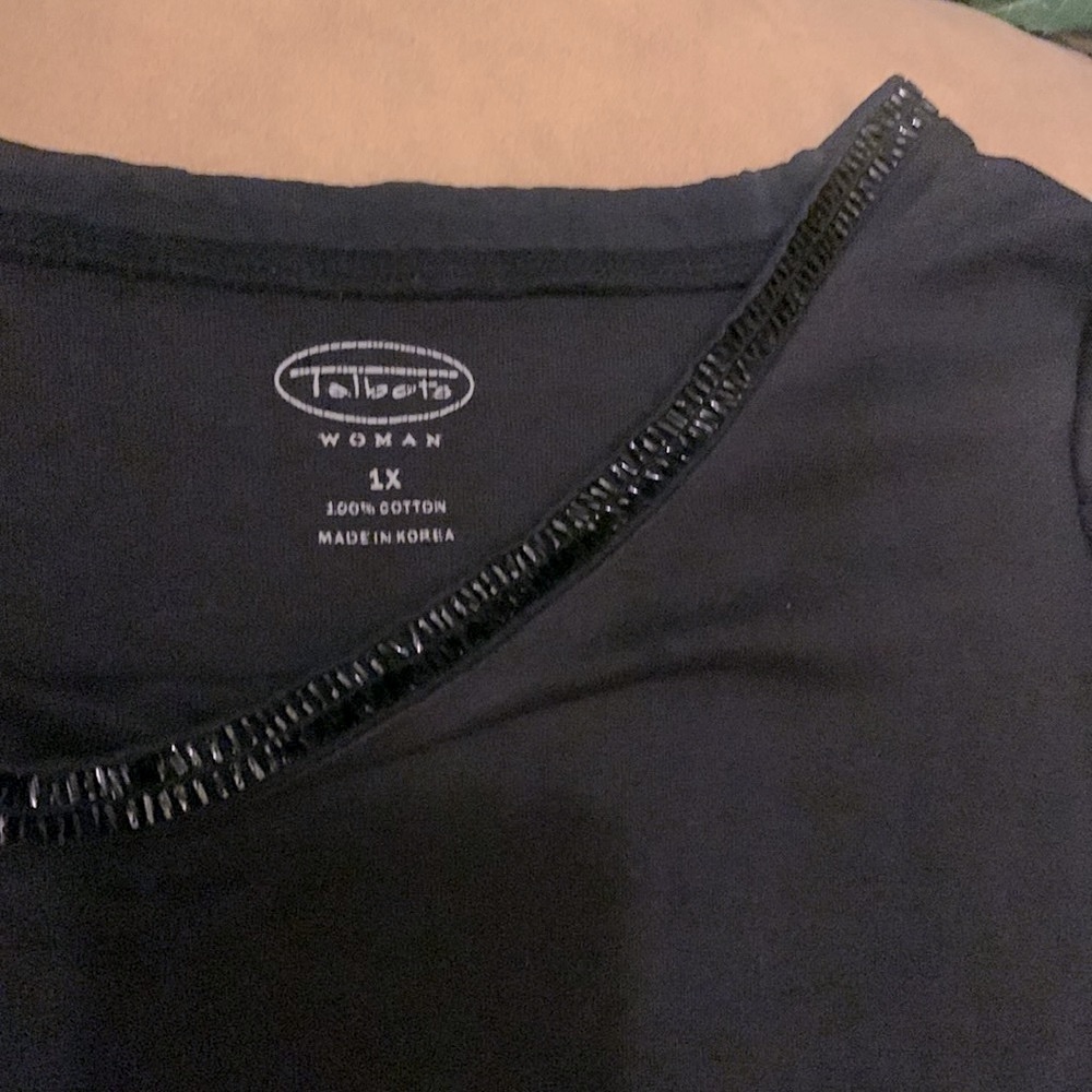 Talbots beaded neck shirt